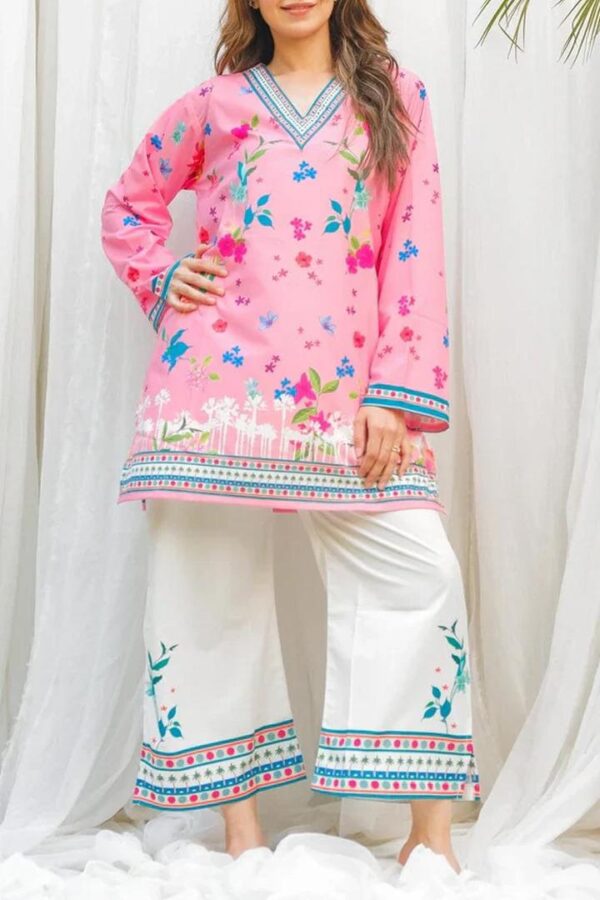 Stitched 2 piece printed shirt and printed trouser