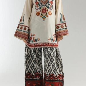 Stitched 2 piece printed shirt and printed trouser