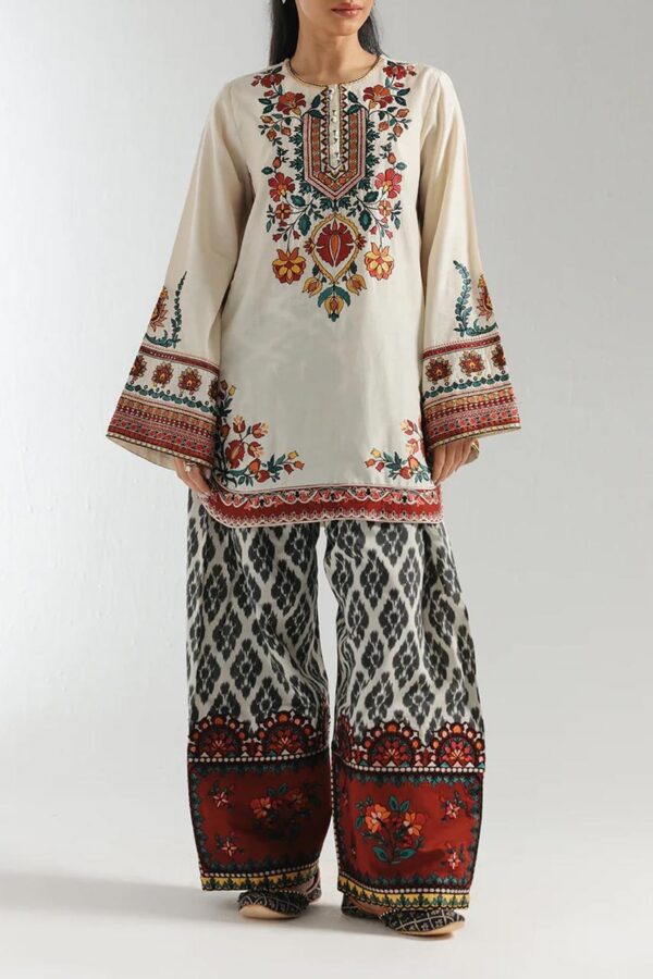 Stitched 2 piece printed shirt and printed trouser