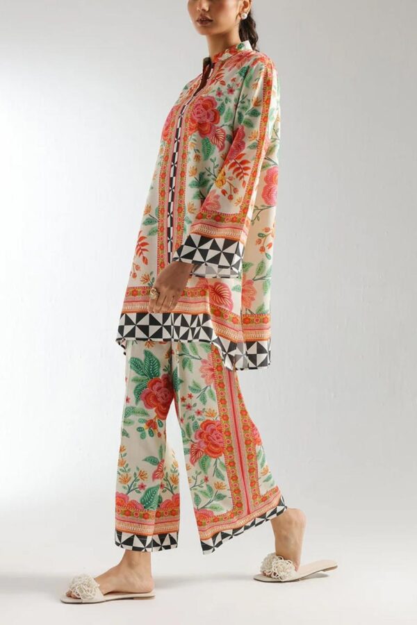 Stitched 2 piece printed shirt and printed trouser - Image 2